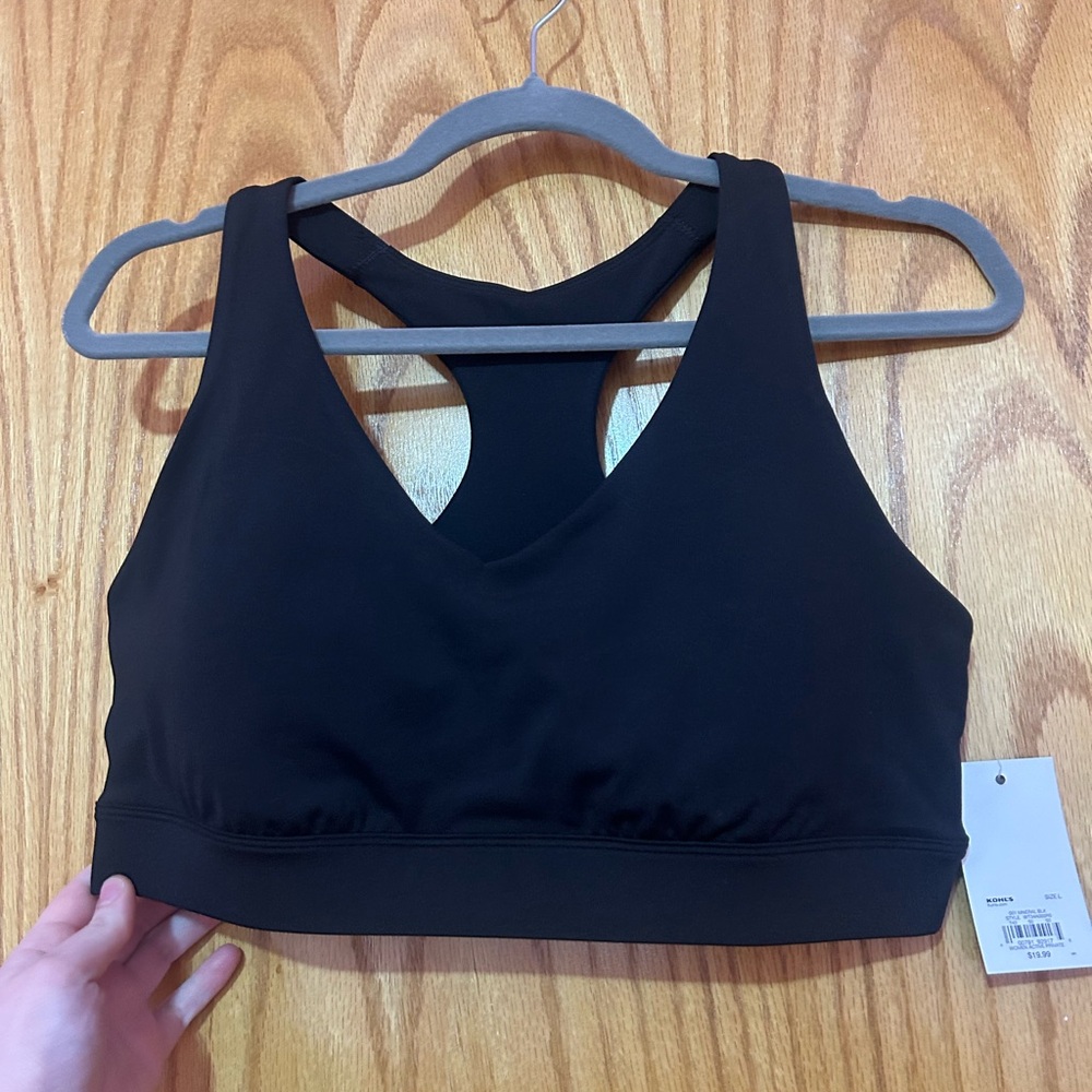 Tekgear Women’s Racerback Black Sports Bra L